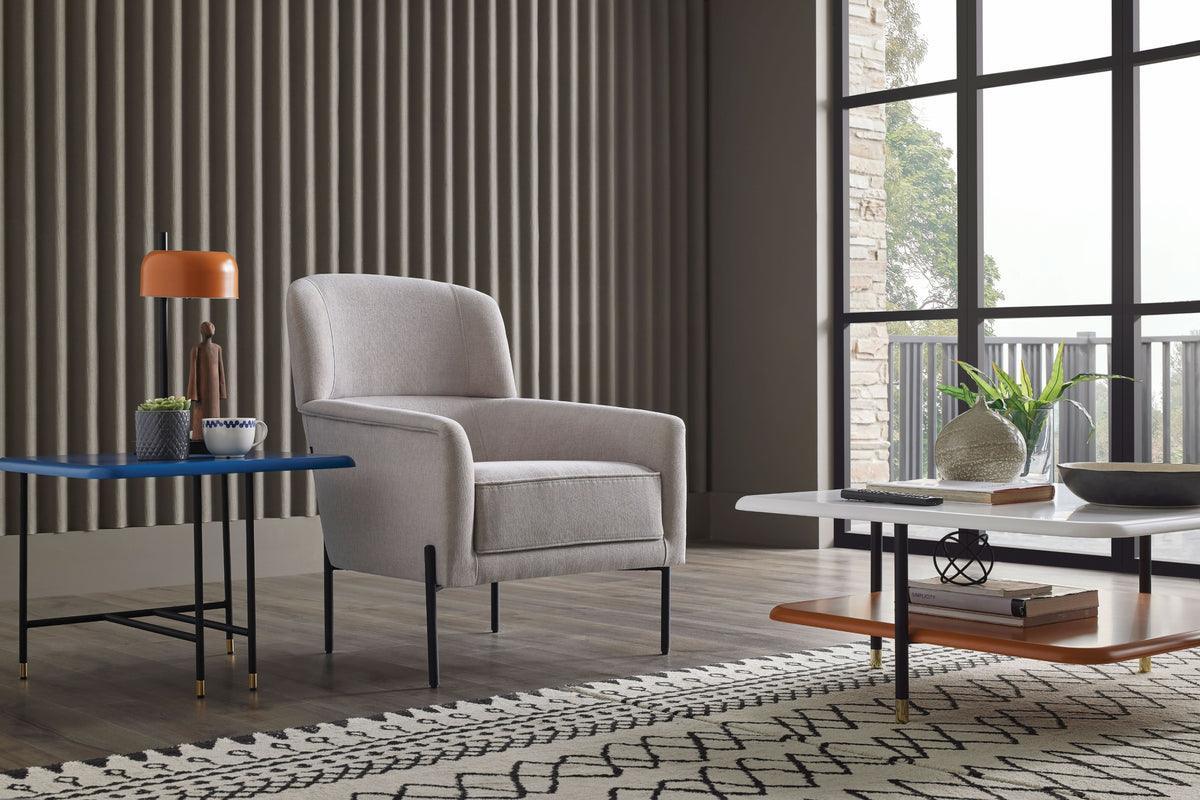 Dante Light Gray Armchair - Ella Furniture