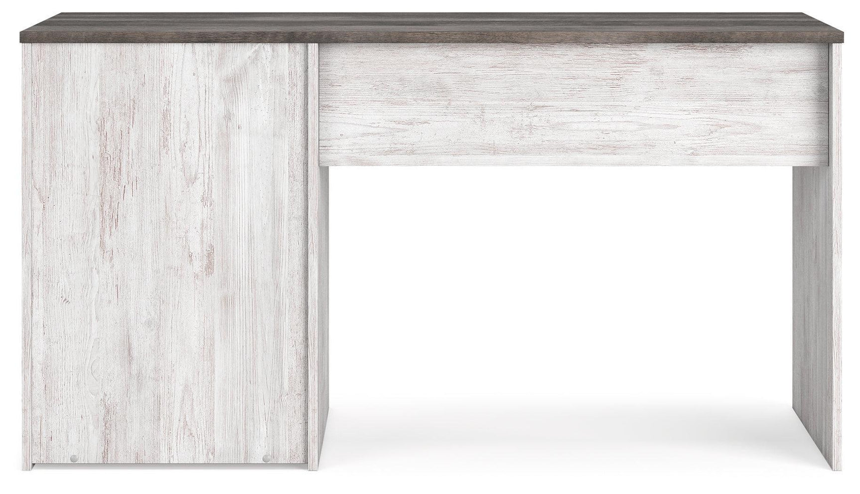 Shawburn Two-Tone 54" Home Office Desk in White and Dark Charcoal Gray