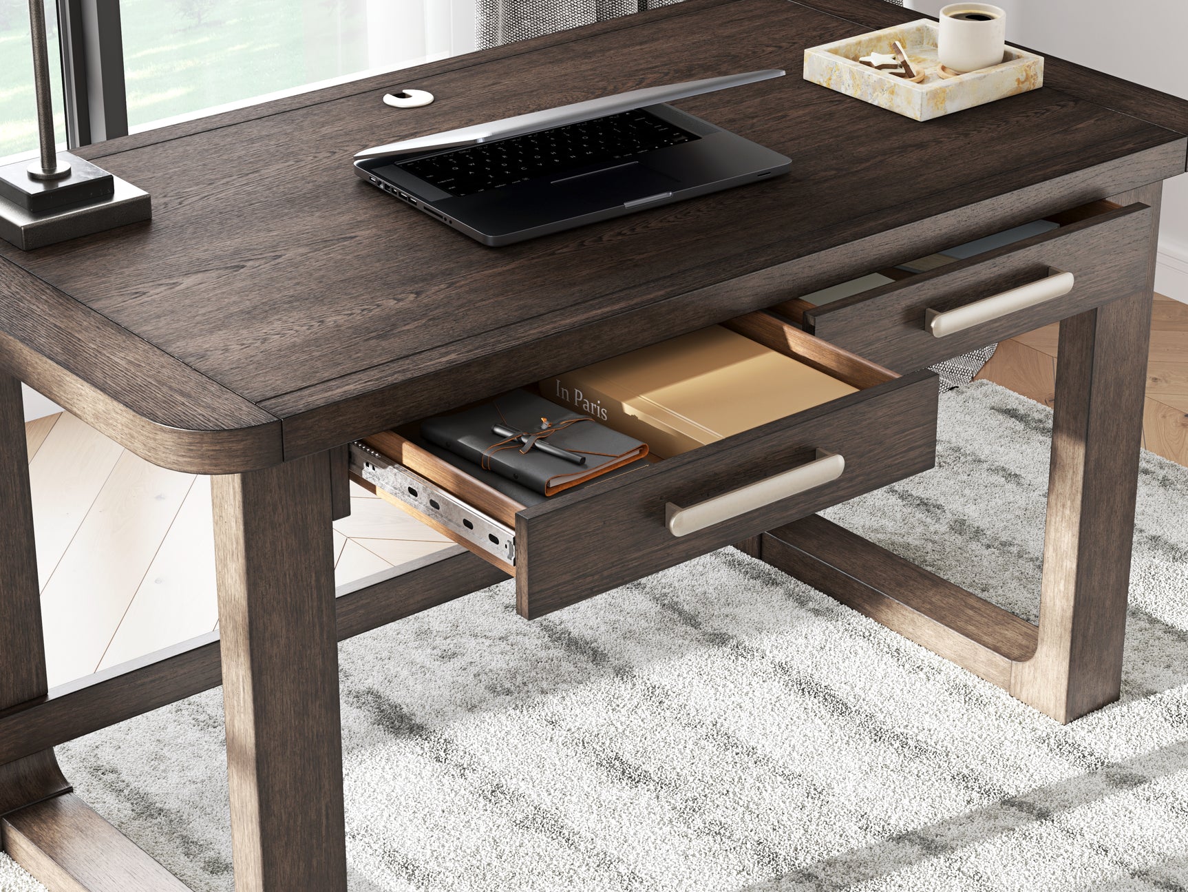 Breckington Dark Brown 56" Home Office Desk