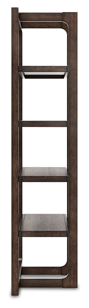 Breckington Dark Brown Home Office Desk with Chair and Storage