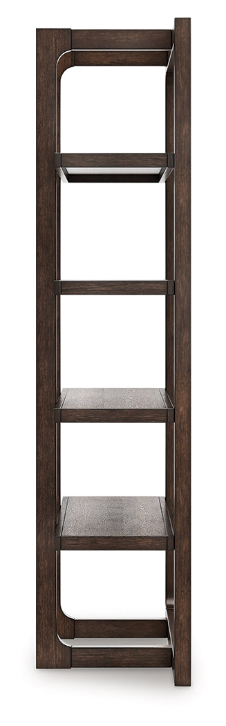 Breckington Dark Brown Home Office Desk with Chair and Storage