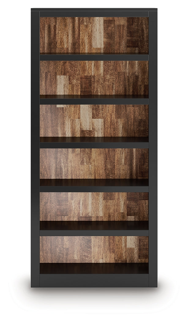 Wildenauer Brown/Black 75" Bookcase