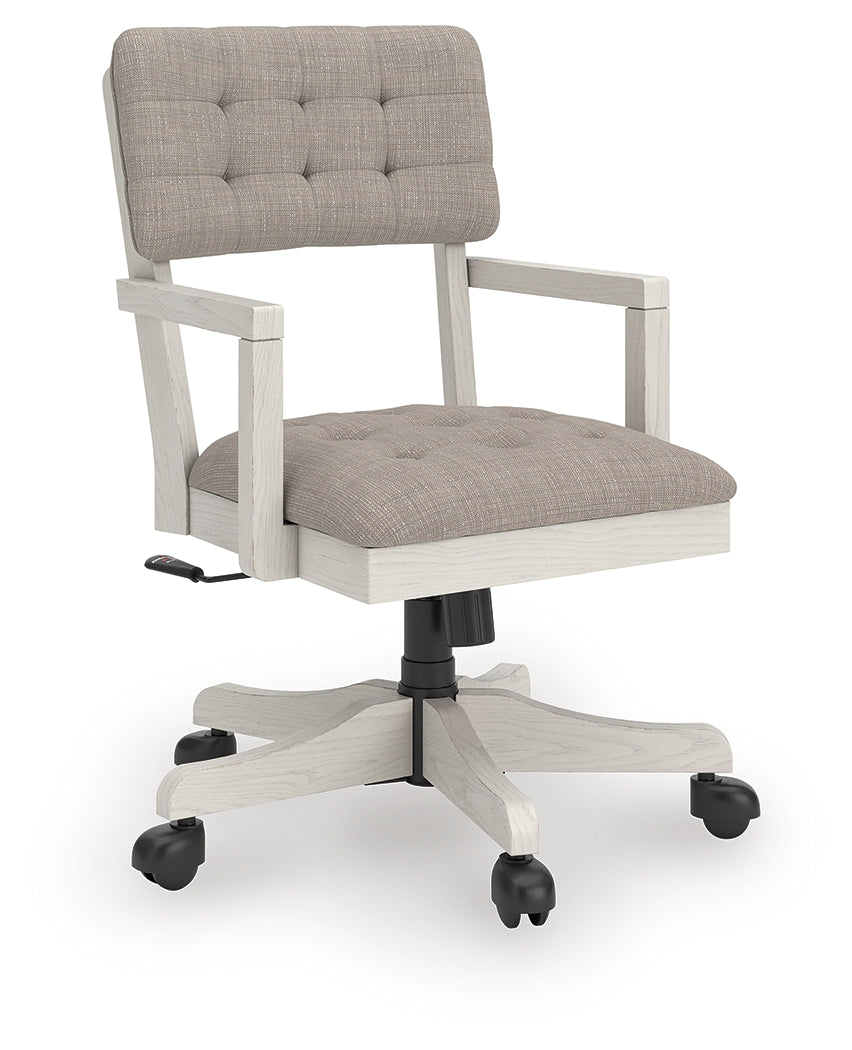 Robbinsdale Antique White Home Office Desk Chair