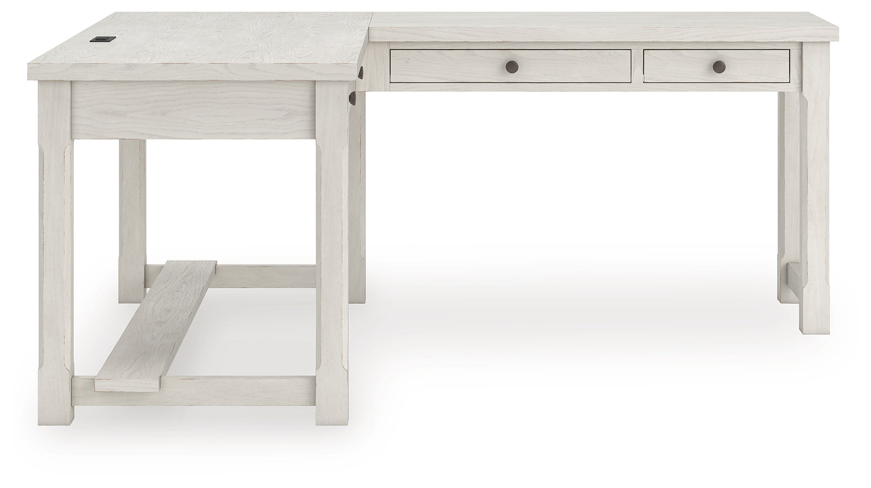 Robbinsdale Antique White L-Shaped Home Office Desk