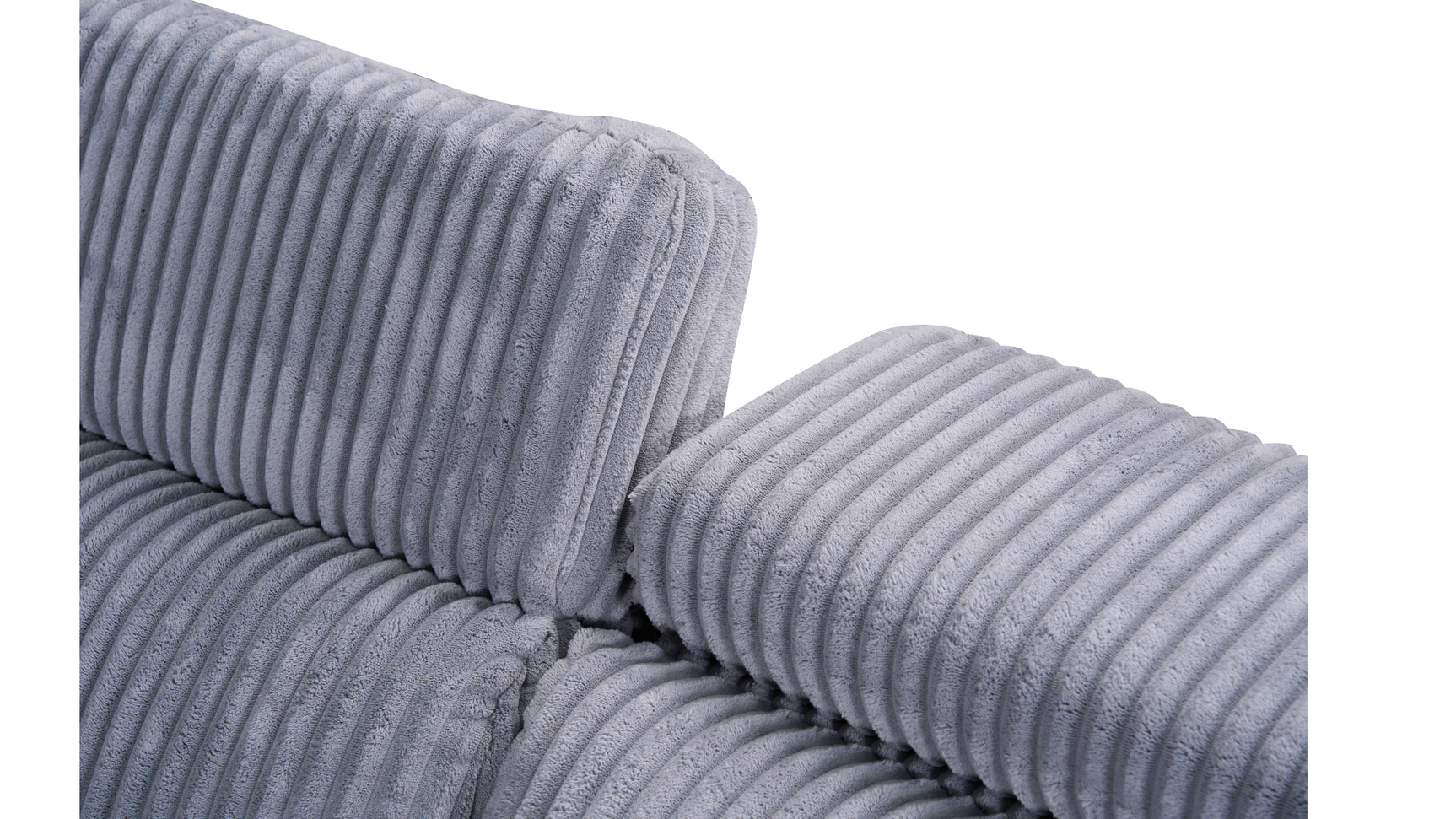 Yash Grey Premium Corduroy 6-Piece Reclining Sectional view 10