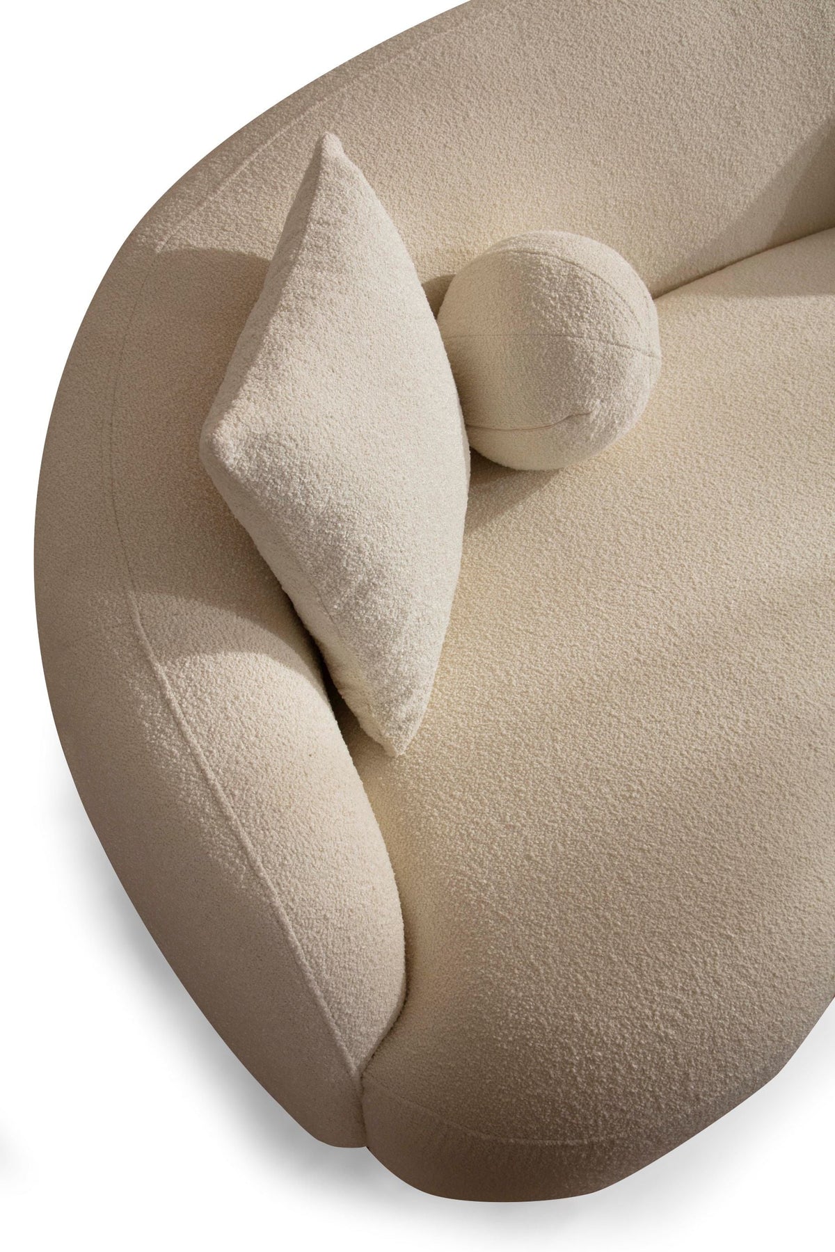 Emily Ivory Boucle Loveseat