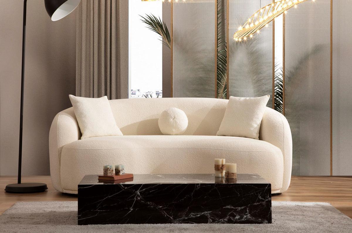 Emily Ivory Boucle Sofa 91" & Loveseat 81"