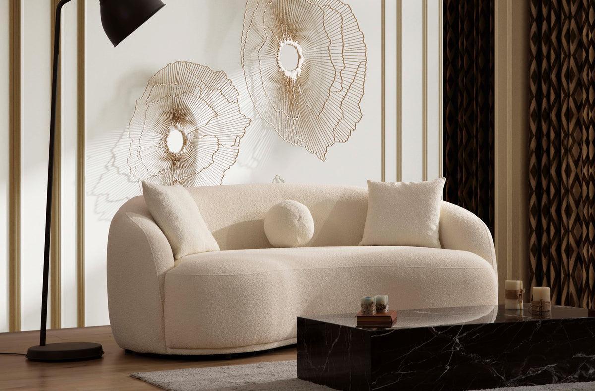 Emily Ivory Boucle Sofa 91" & Loveseat 81"