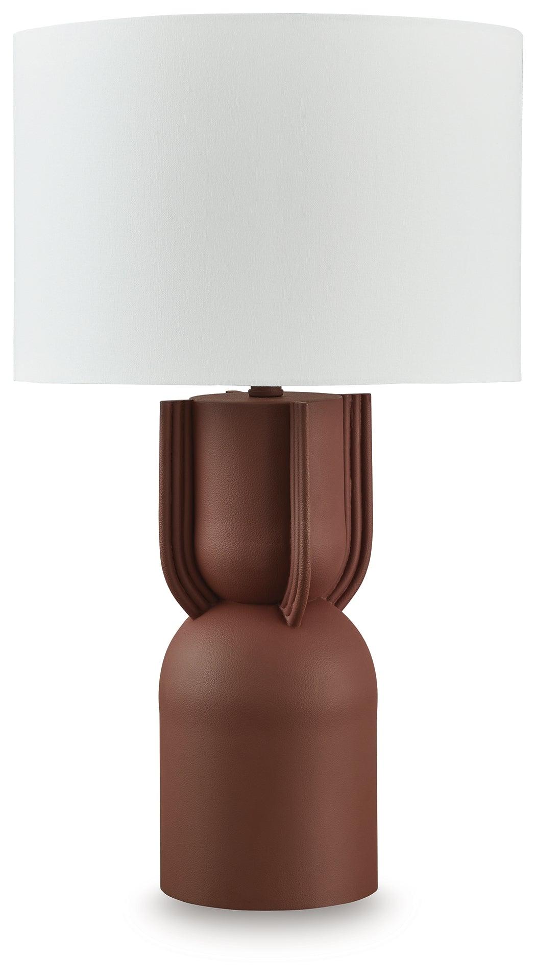 Rowandale Brick Red Table Lamp