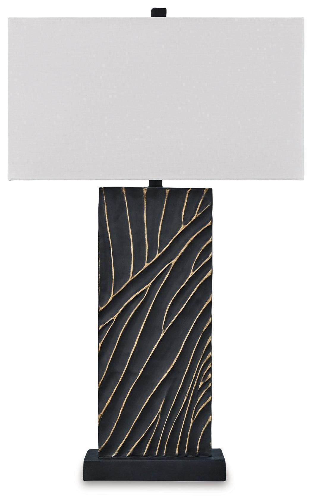 Bartlen Black/Gold Finish 2-Piece Table Lamp Set