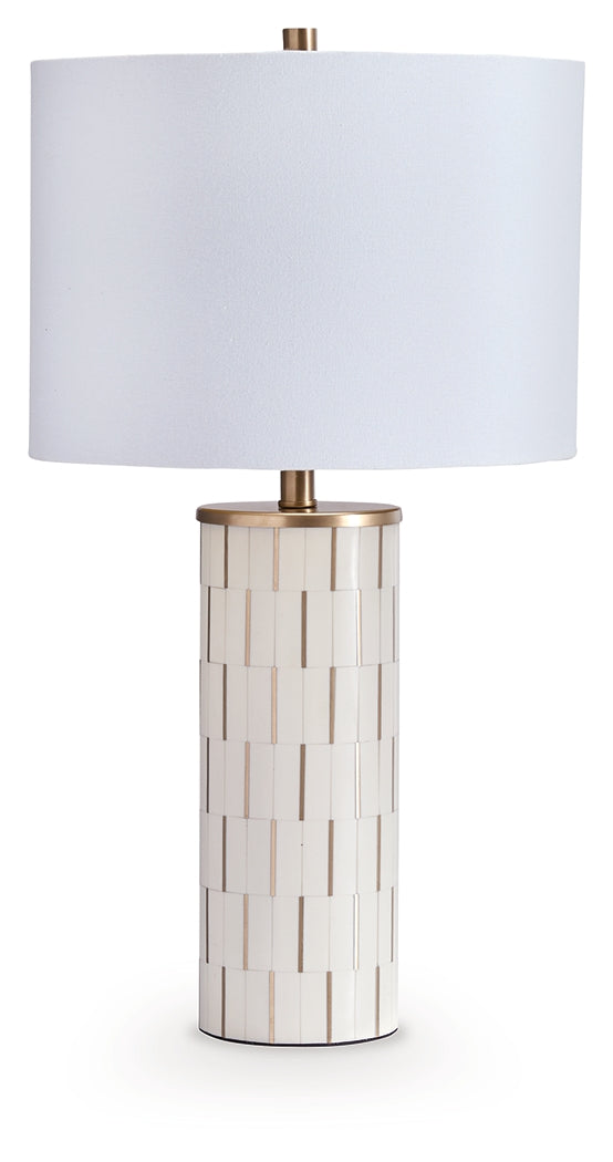 Faridworth White/Gold Finish Table Lamp