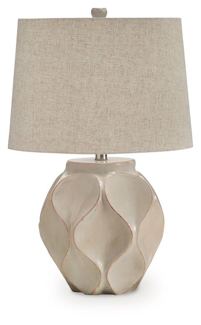 Edselham Distressed Cream Table Lamp