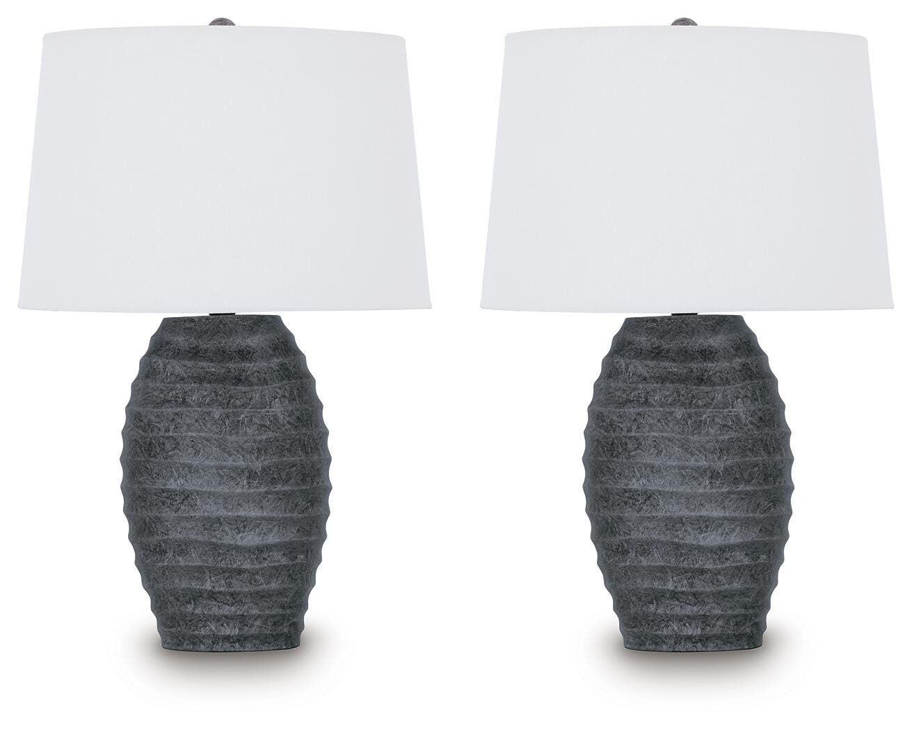 Caronick Antique Silver Finish Table Lamp (Set of 2) view 2