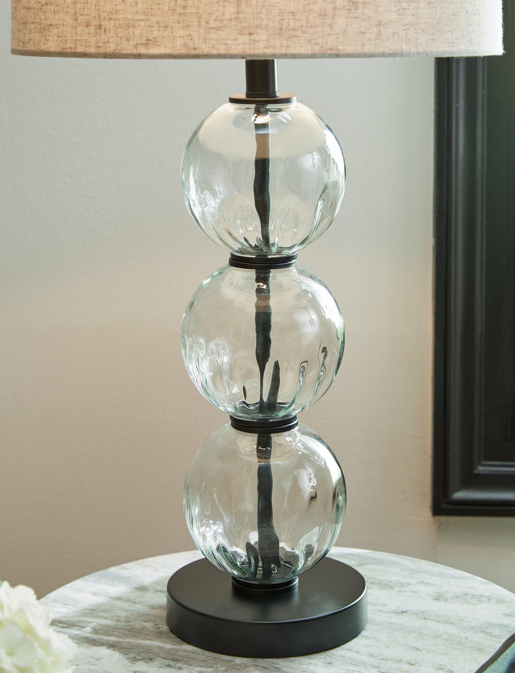 Airbal Clear/black Table Lamp (Set Of 2) - Ella Furniture
