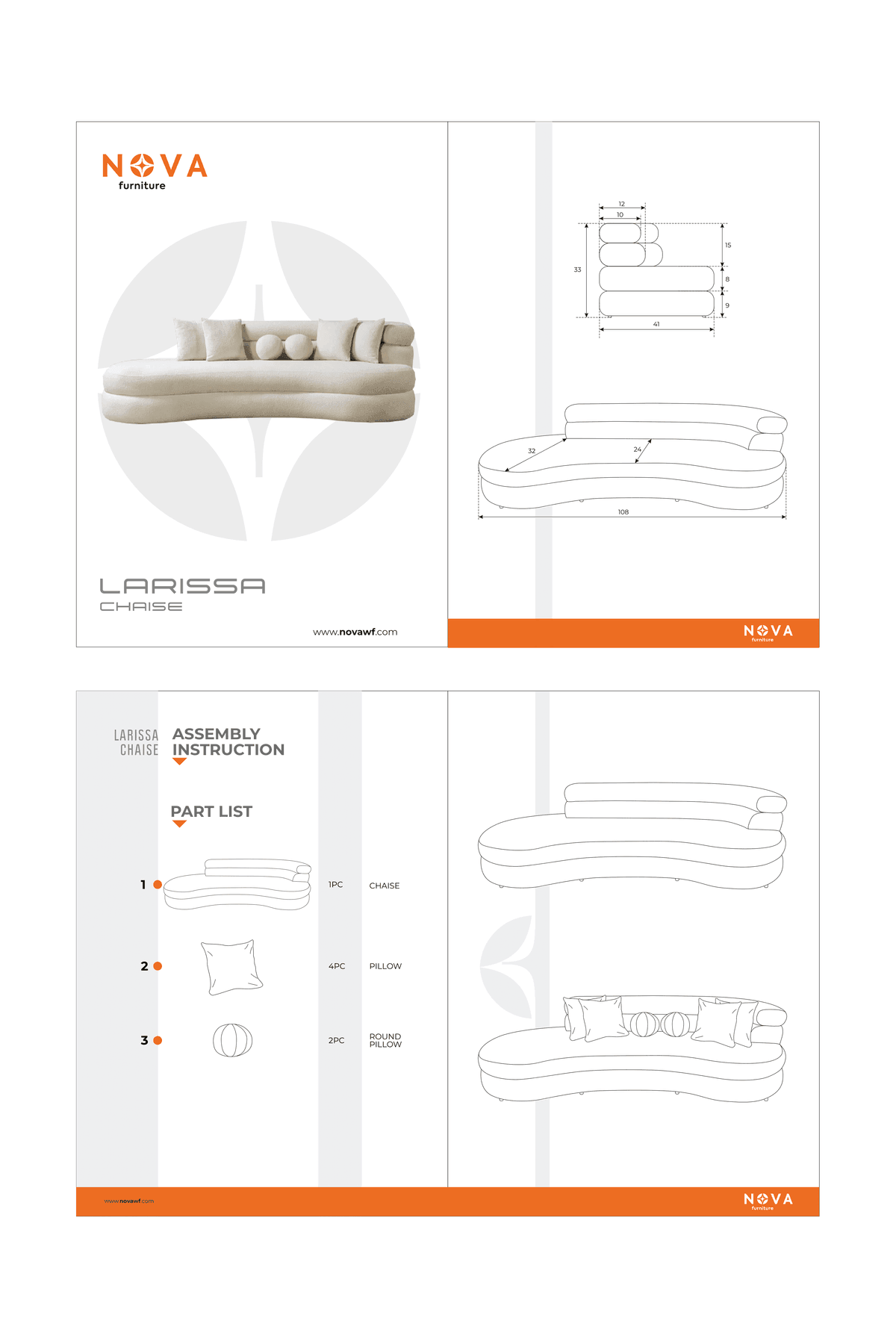 Sandy Ivory Boucle Chaise Lounge - Ella Furniture