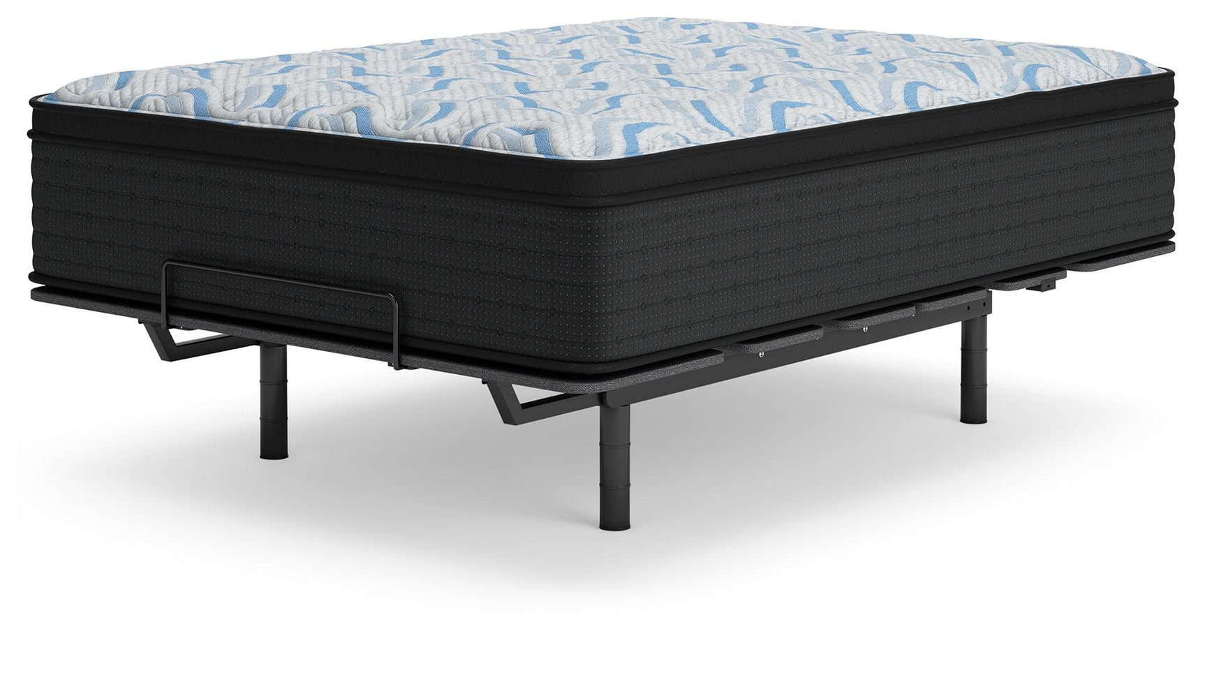 Elite Springs Plush Gray/Blue Queen Mattress