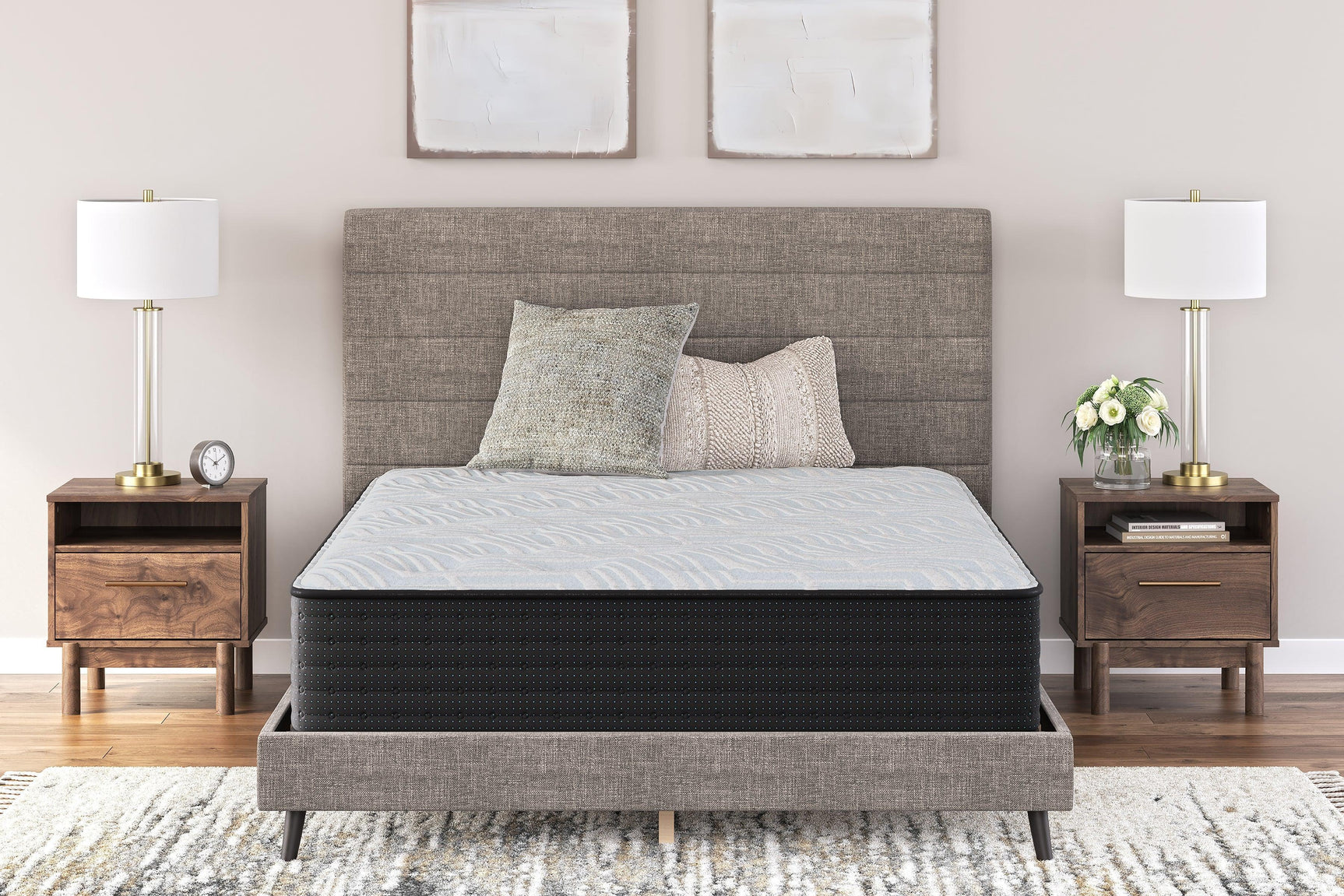Palisades Plush Gray Blue Queen Mattress