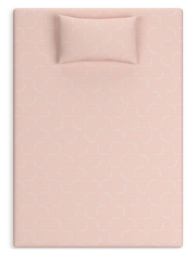 iKidz Coral Twin Memory Foam Mattress with Pillow