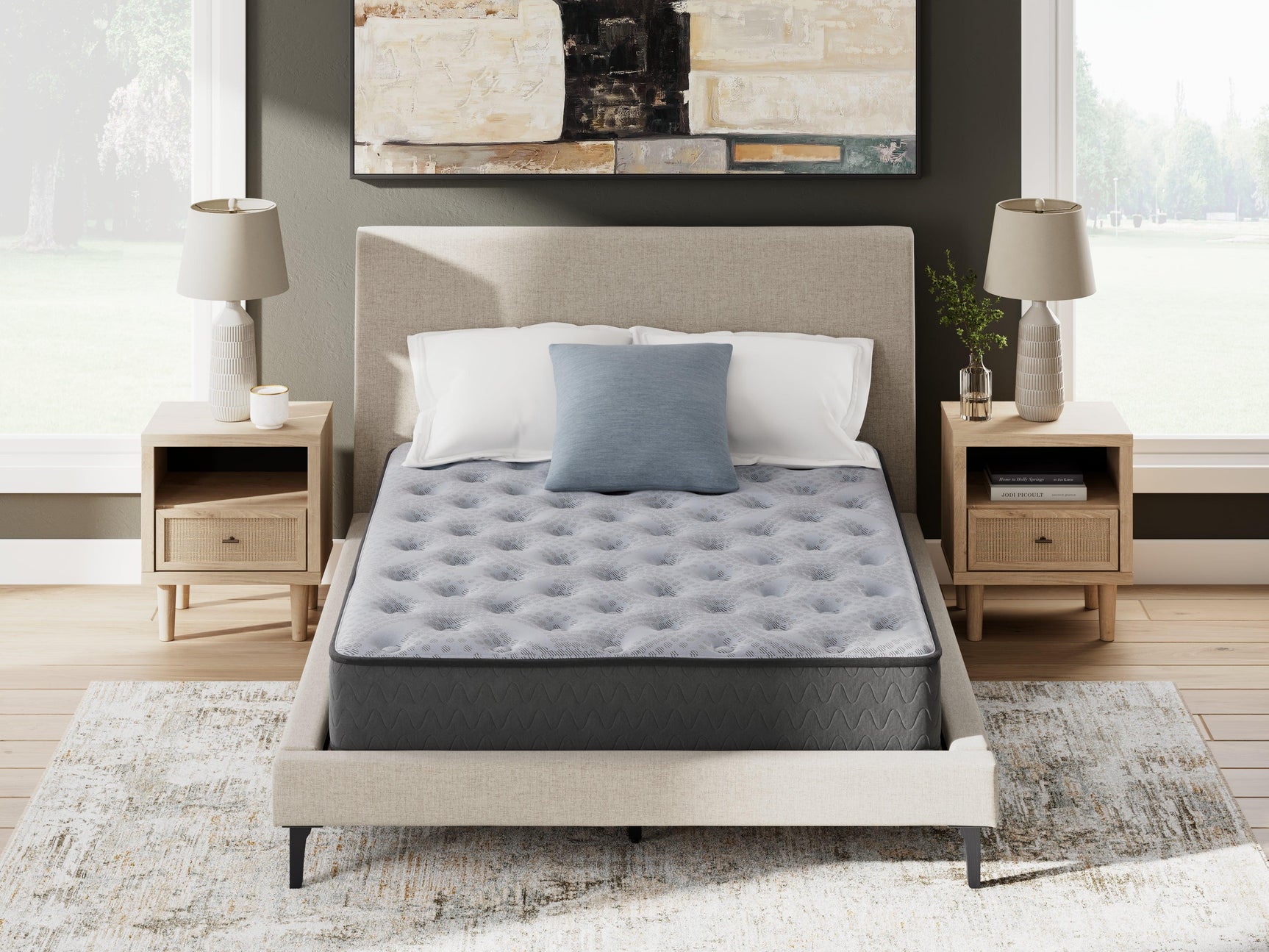 Comfort Plus Gray Queen Mattress