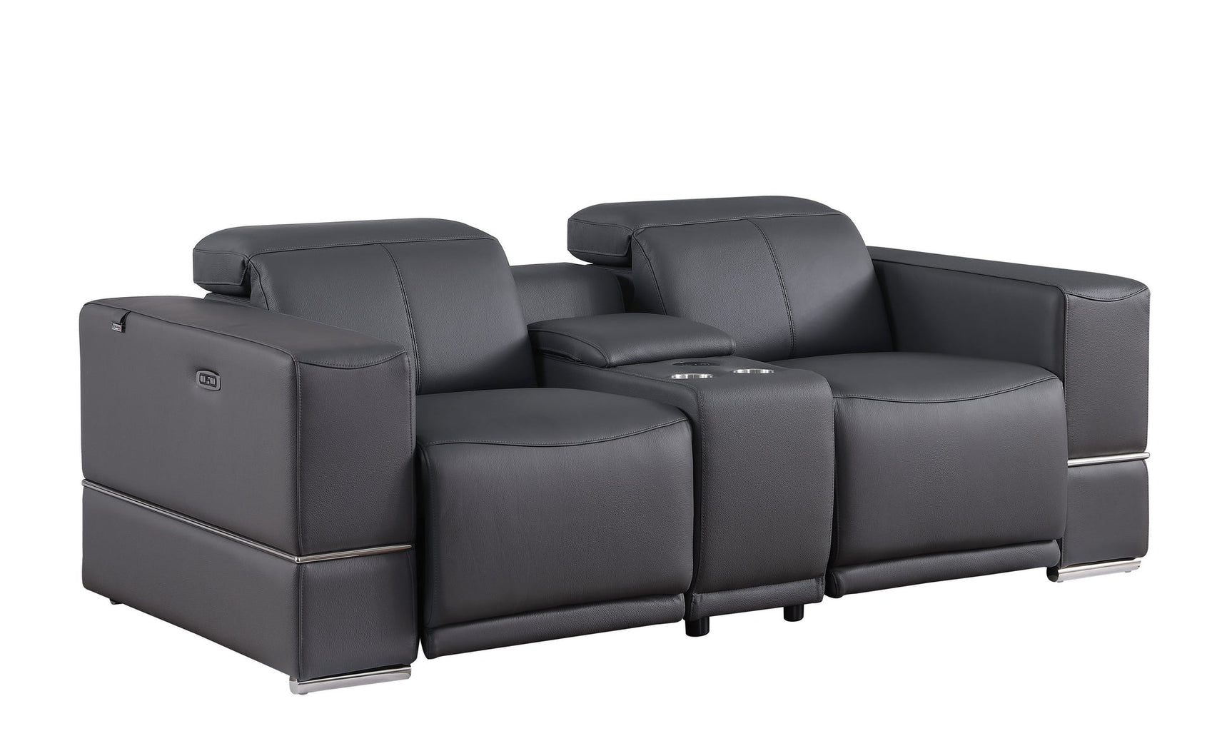 Franco Gray Leather Reclining Set