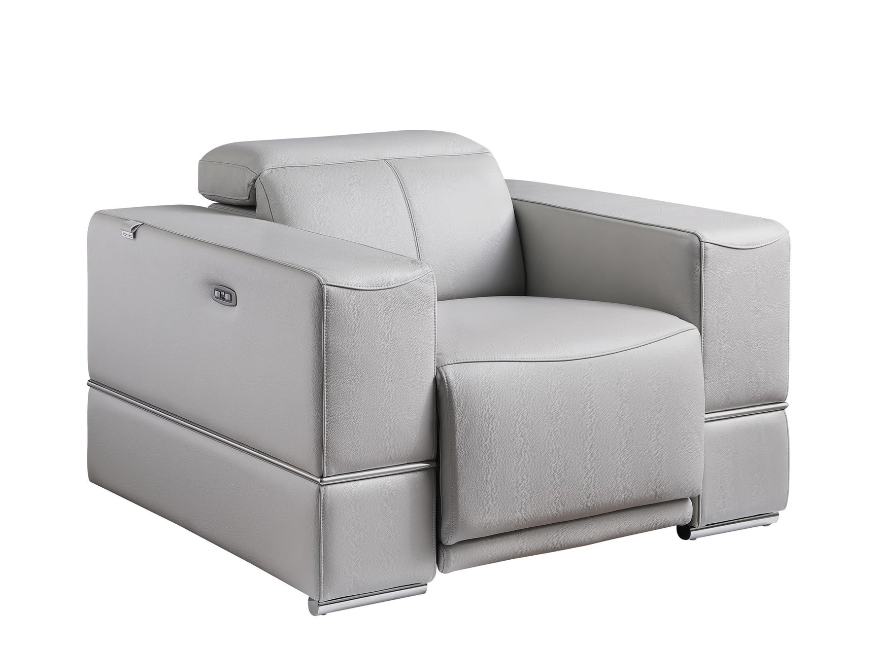 Franco Light Gray Leather Reclining Set