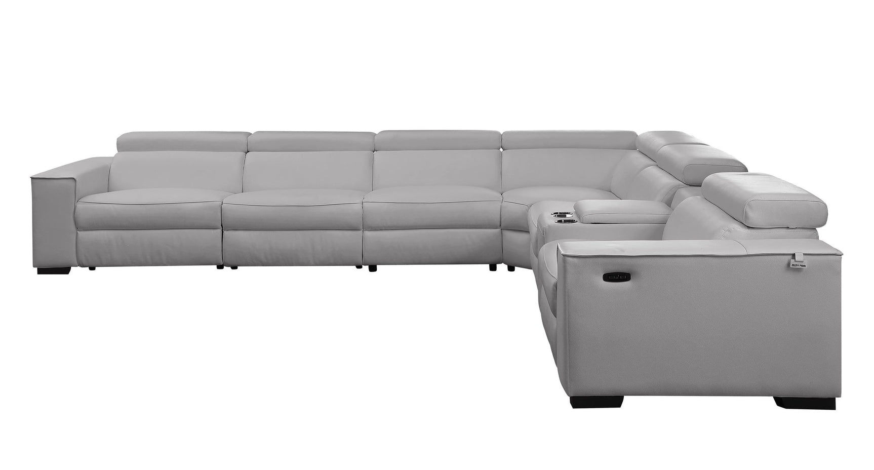 Picasso Light Gray 7-Piece Power Reclining Sectional