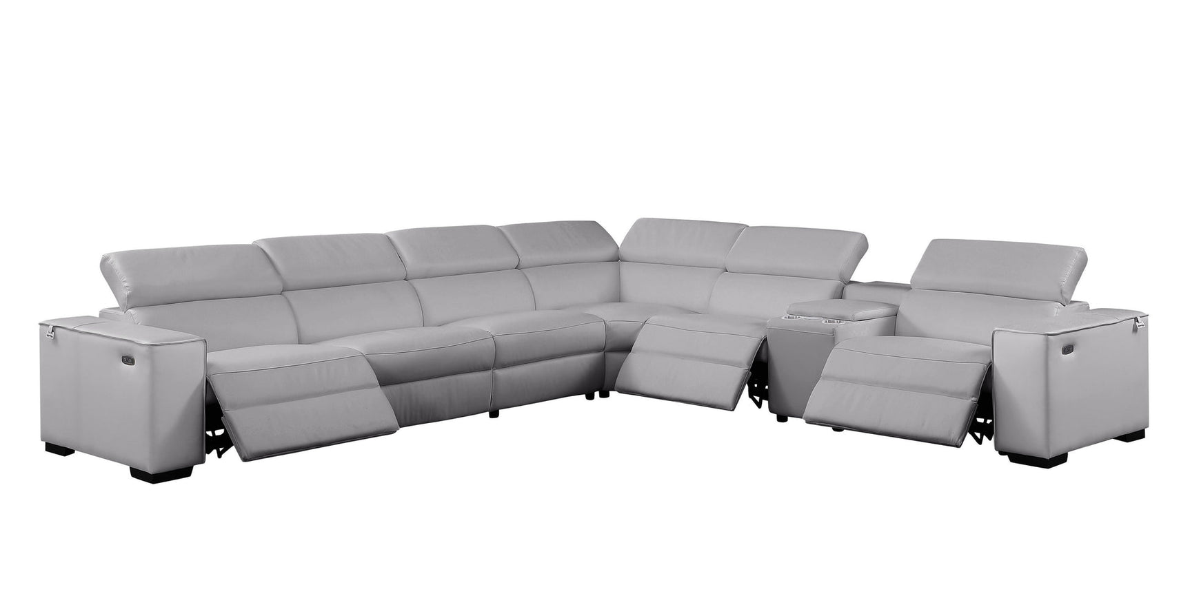 Picasso Light Gray 7-Piece Power Reclining Sectional
