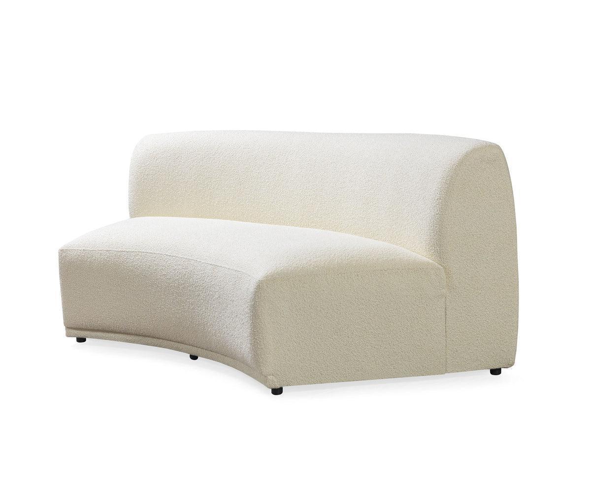 Emily Ivory Boucle 3-Piece Curved 138" Sectional