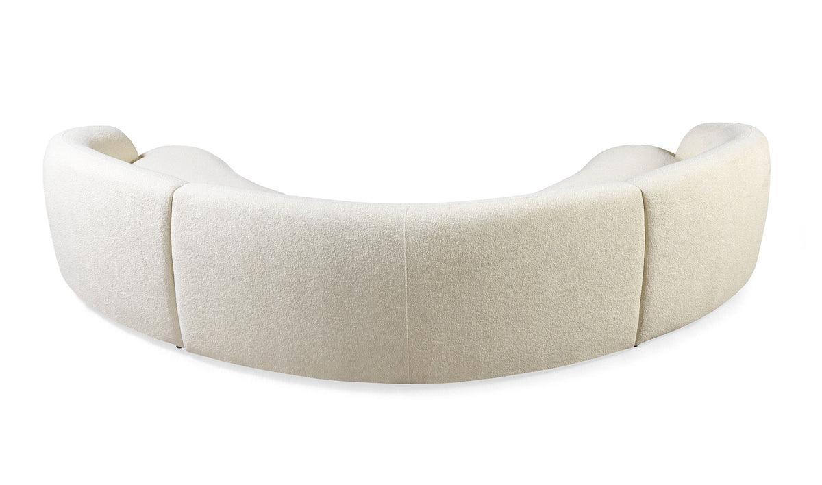 Emily Ivory Boucle 3-Piece Curved 138" Sectional