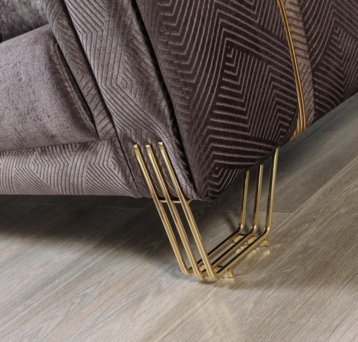 Ella Smoke Velvet Sofa 89" & Loveseat 69"