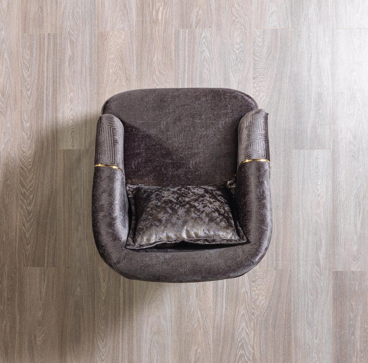 Ella Smoke Velvet Sofa 89" & Loveseat 69"