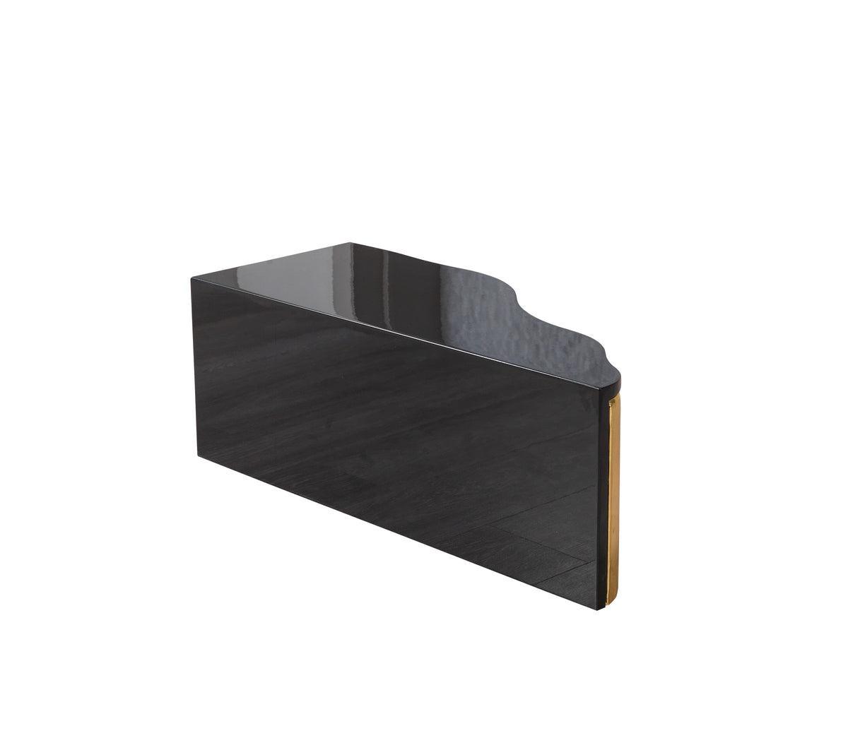 Leah Wood Black/gold 3-Piece Coffee Table - Ella Furniture
