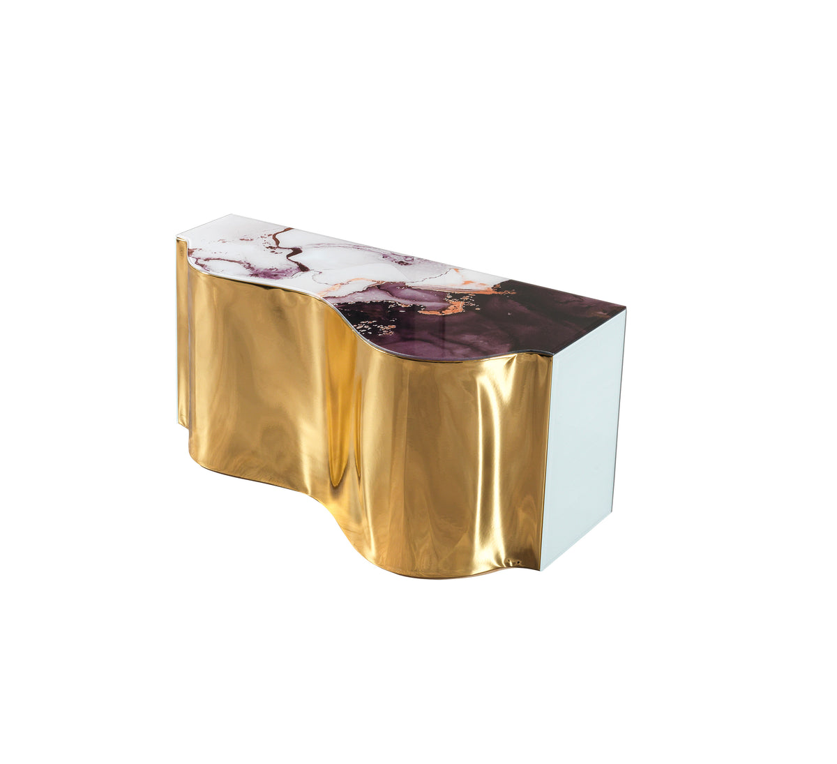 Leah White Marble 3-Piece Coffee Table