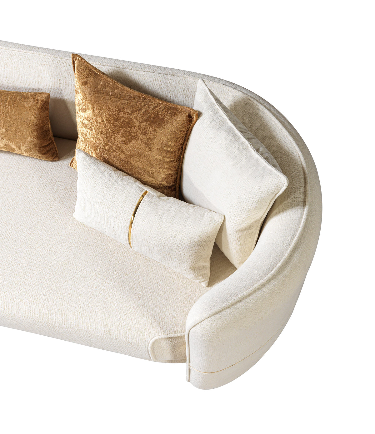 Lilith Ivory Velvet Sofa 94"