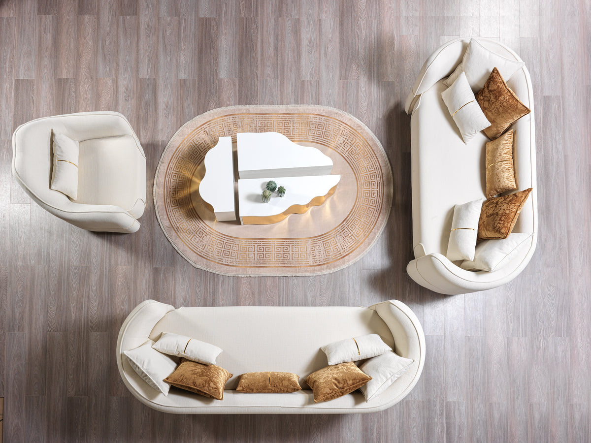 Lilith Ivory Velvet Chair