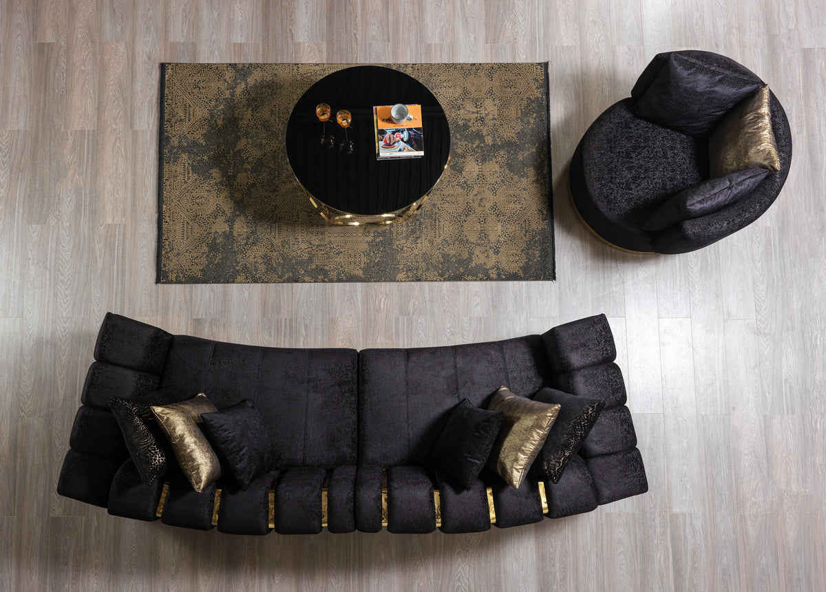 Anne Black Velvet Chair
