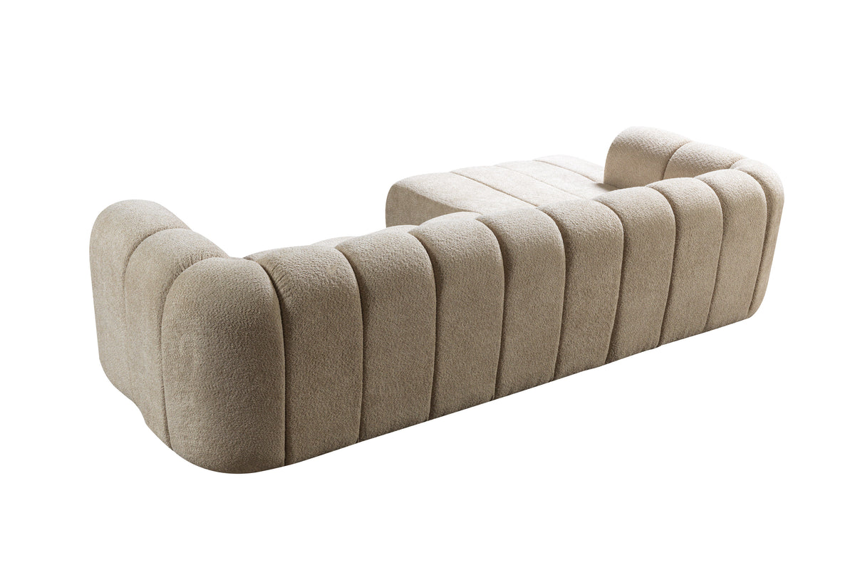 Elly Sand Boucle LAF 115" Sectional