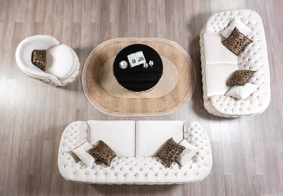 Scarlett Ivory Velvet Chair
