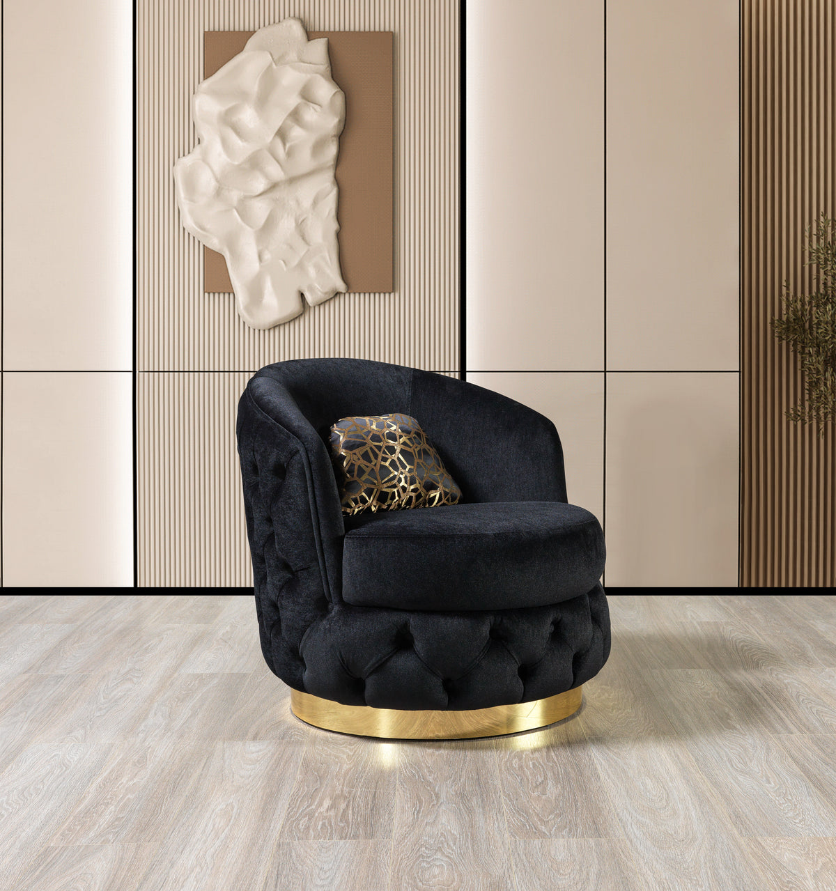 Scarlett Black Velvet Chair