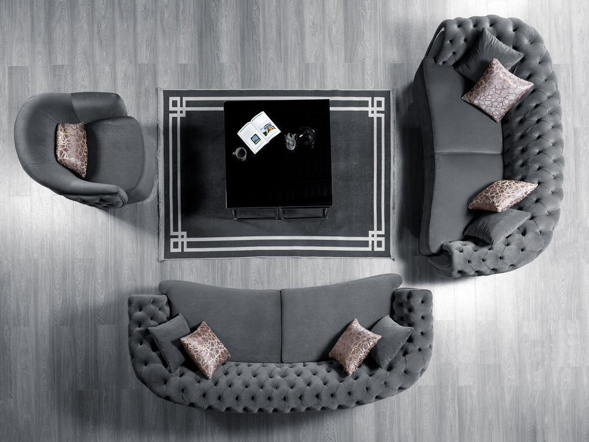 Chloe Gray Velvet Chair