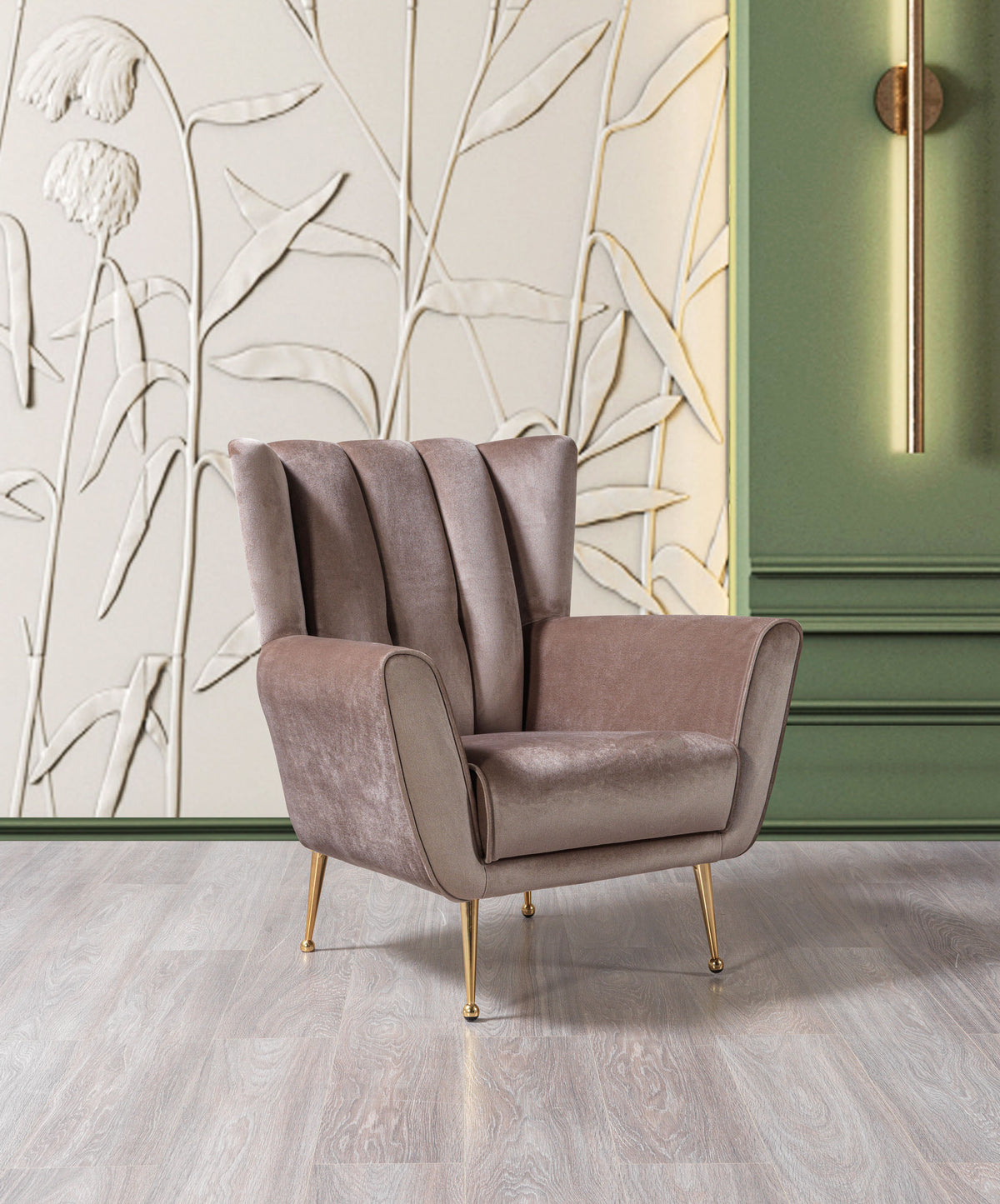Bianka Coffee Velvet Chair