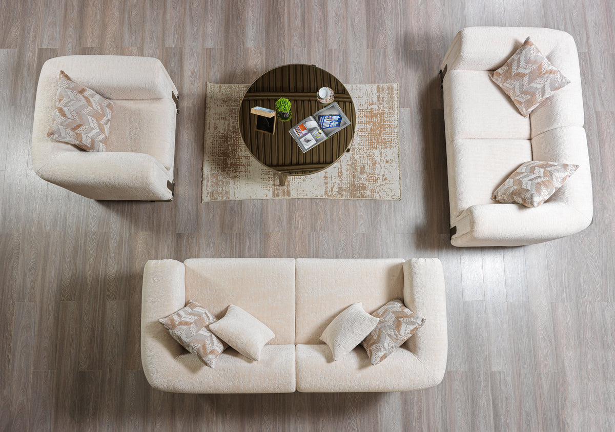 Ameena Ivory Boucle Sofa 93" & Loveseat 71"