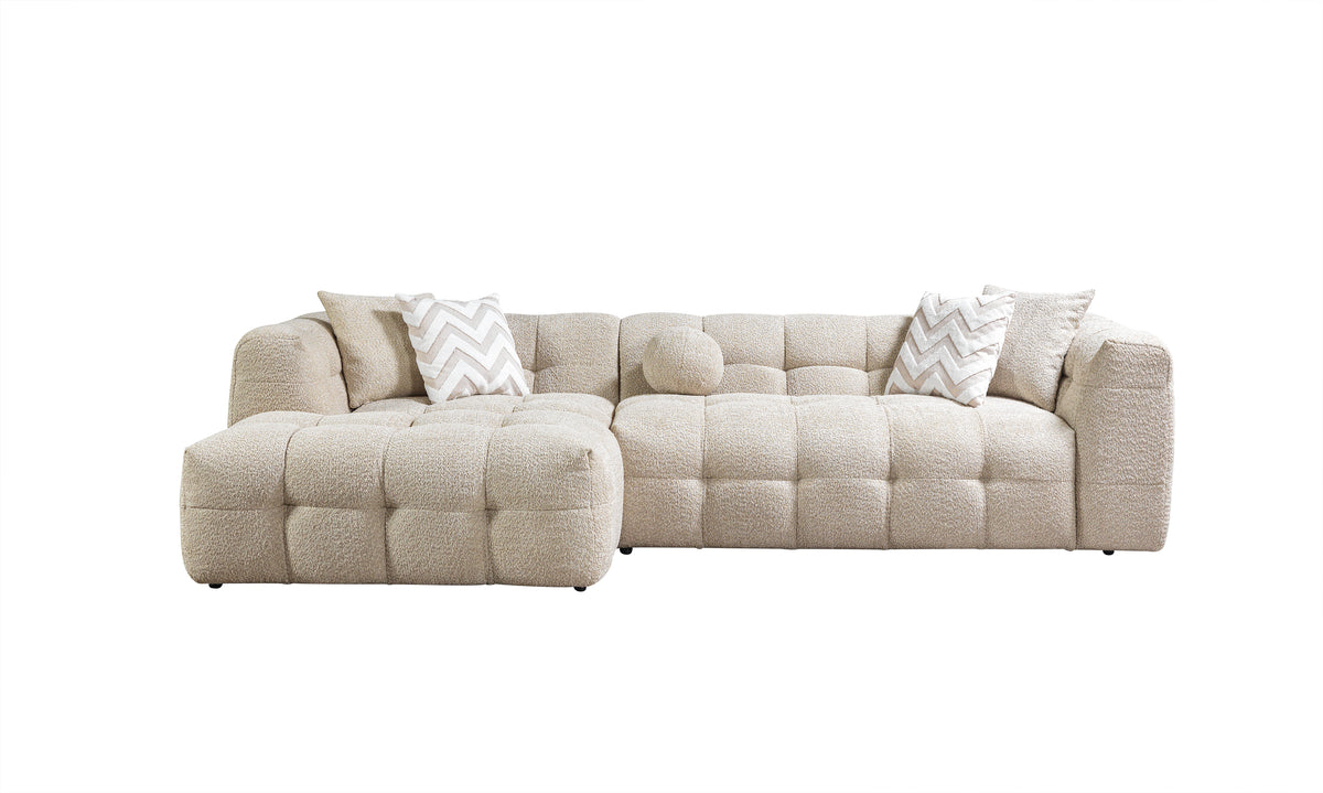 Lili Sand Boucle LAF 110" Sectional