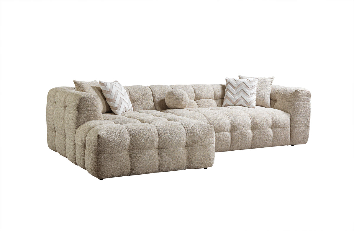 Lili Sand Boucle LAF 110" Sectional