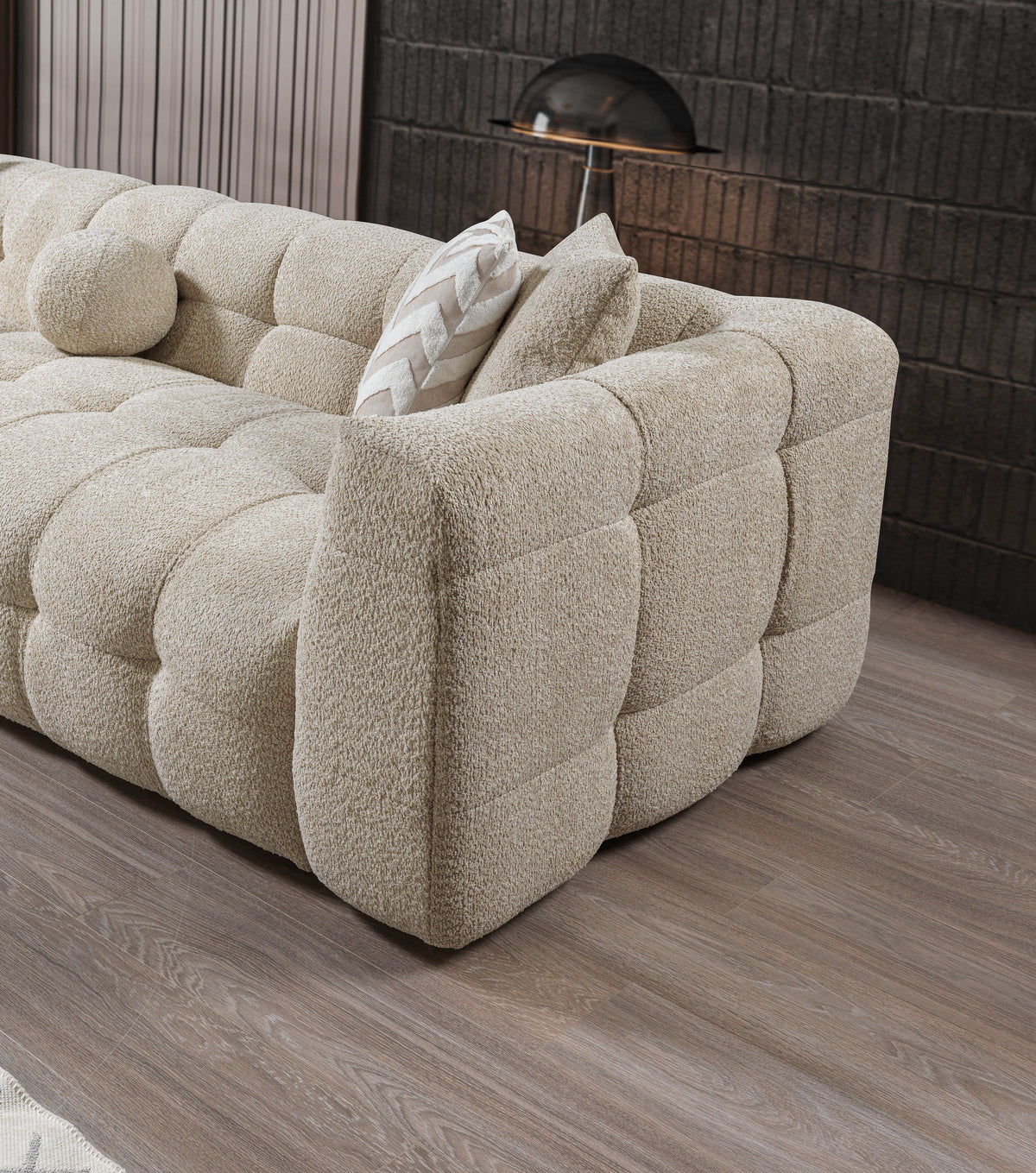Lili Sand Boucle LAF 110" Sectional