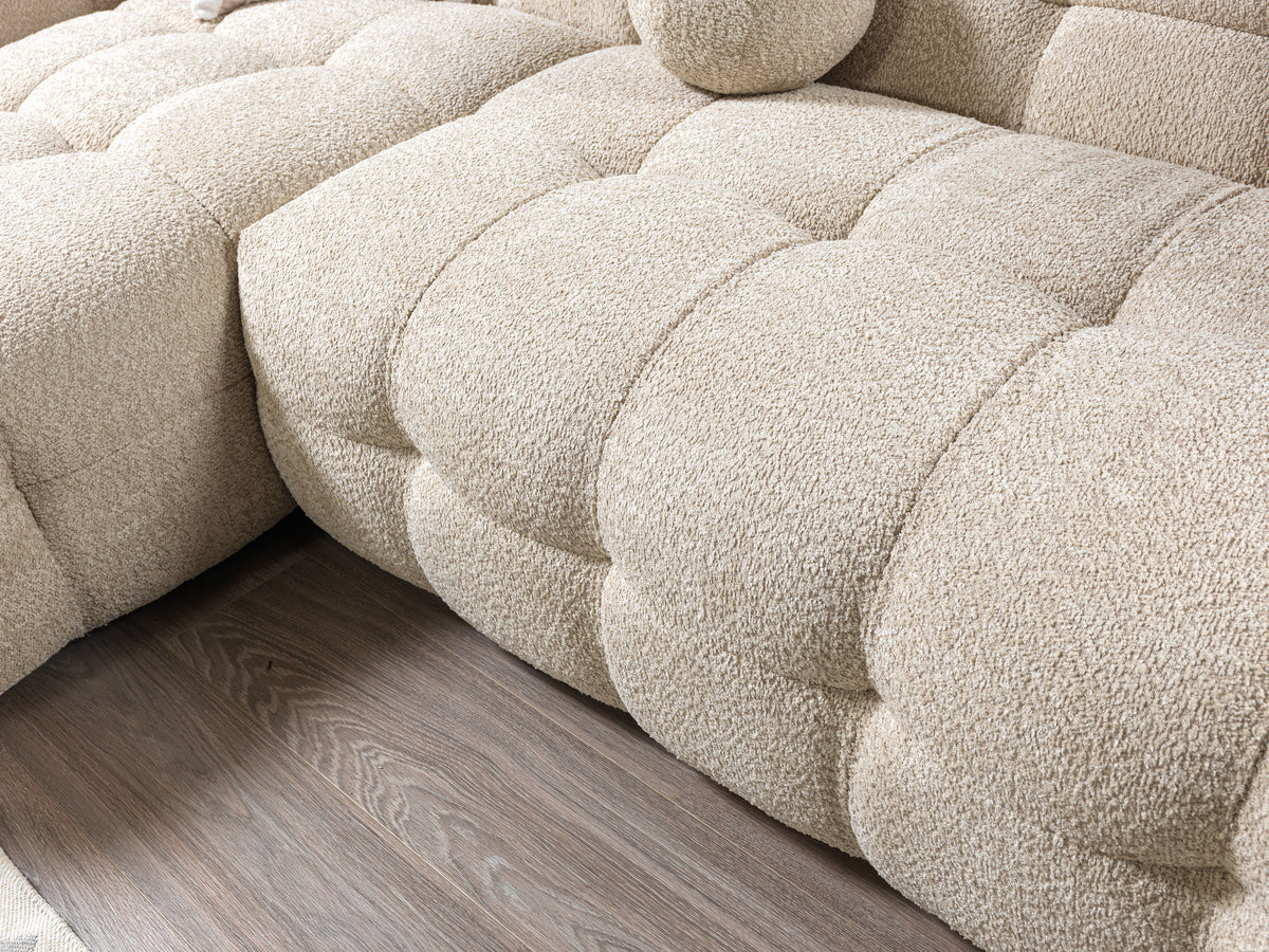 Lili Sand Boucle LAF 110" Sectional