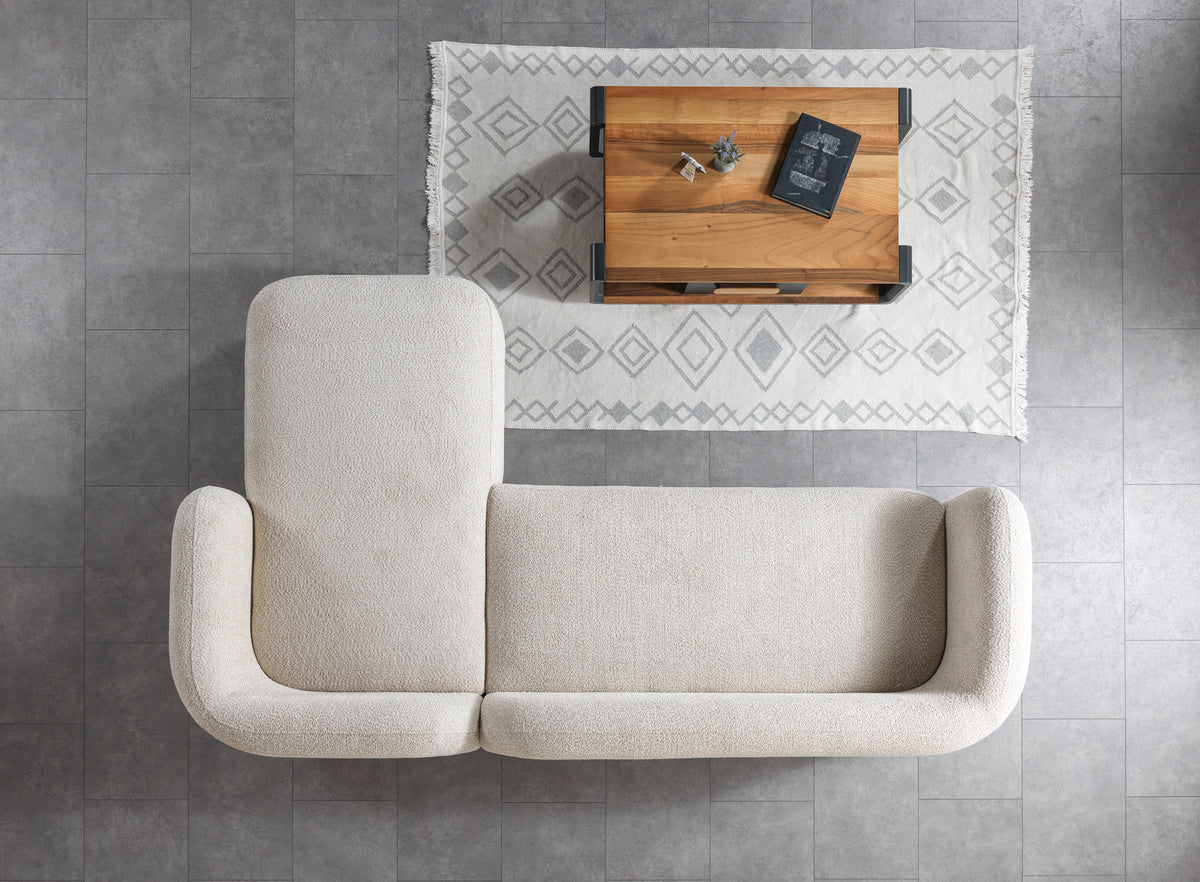 Hanna Sand Boucle RAF 110" Sectional