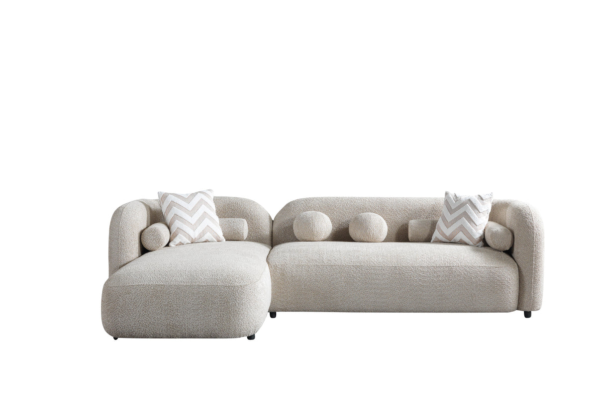 Hanna Sand Boucle LAF 110" Sectional