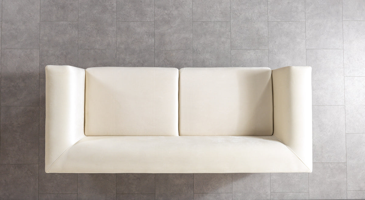 Belly Ivory Velvet Sofa 92" & Loveseat 76"