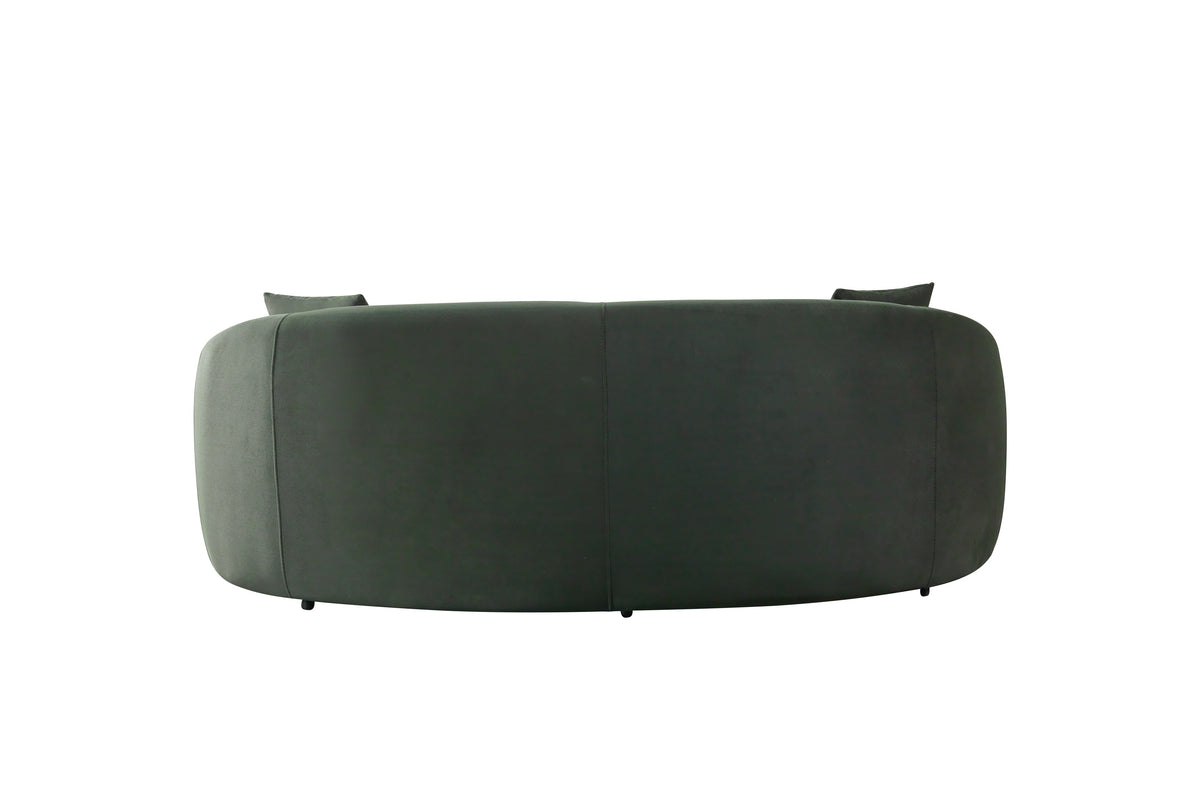 Emily Green Velvet Sofa 91"